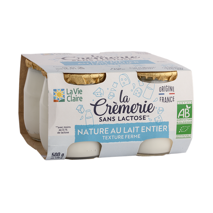 Yaourt nature sans lactose 4x125g - La Vie Claire
