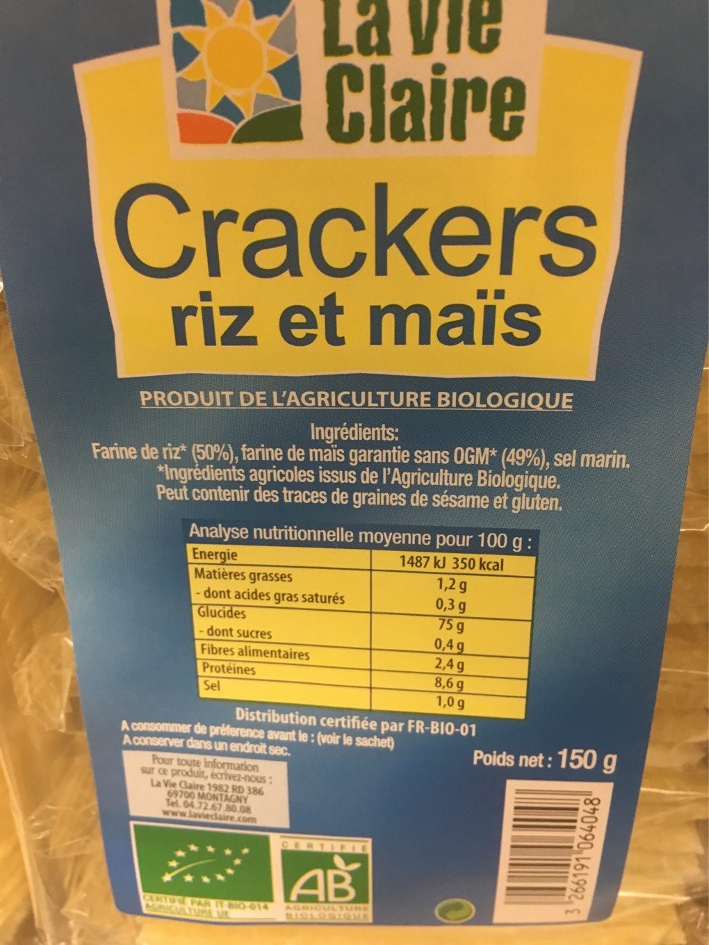 CRACKERS RIZ MAIS