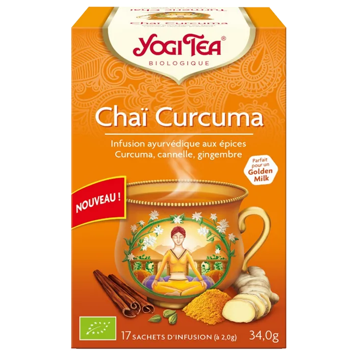 Infusion chaÏ curcuma 17 sachets - Yogi tea
