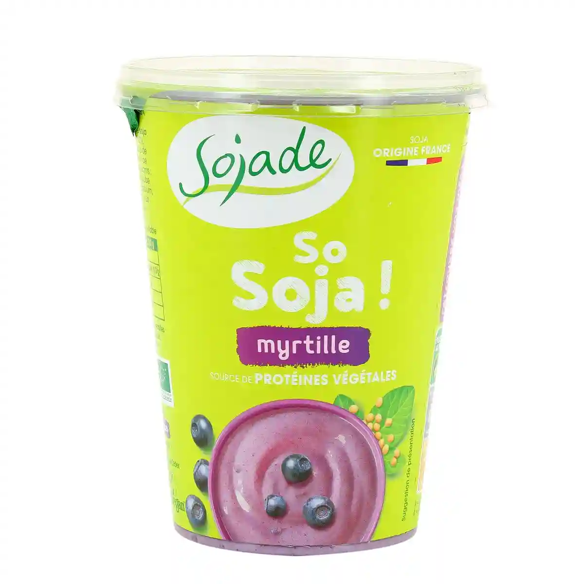 Yaourt au soja goût myrtille 400g - Sojade
