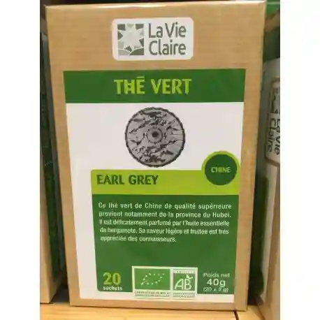 Thé vert Earl Grey 20 infusettes - La Vie Claire