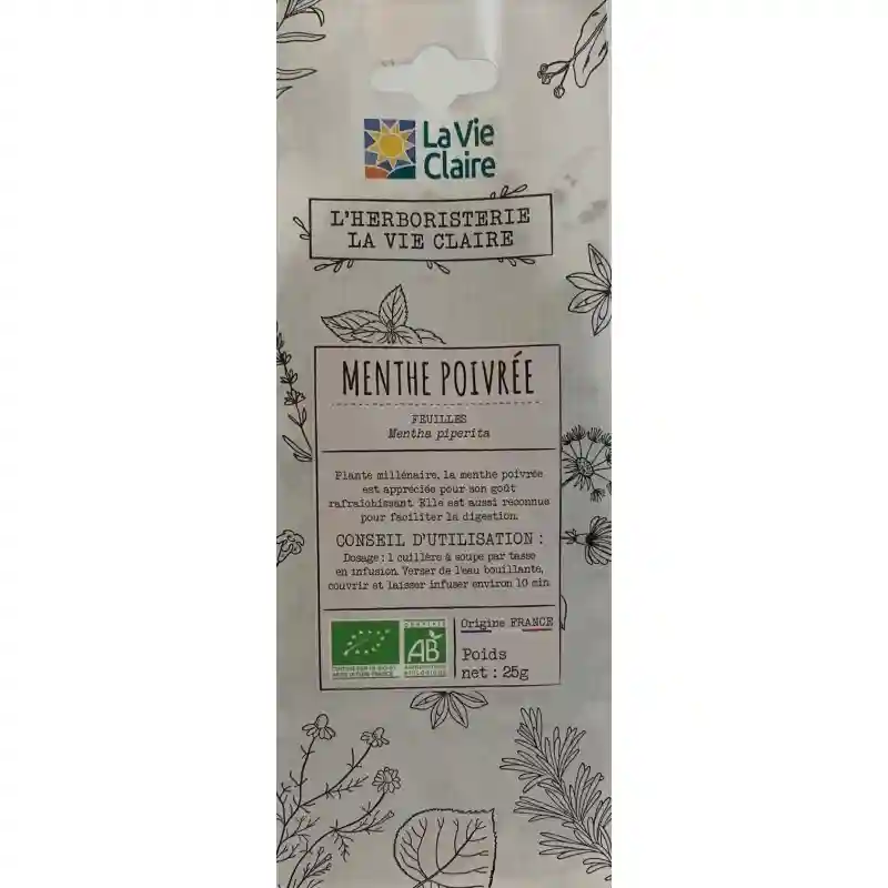 Menthe poivrée feuilles 25g - La Vie Claire